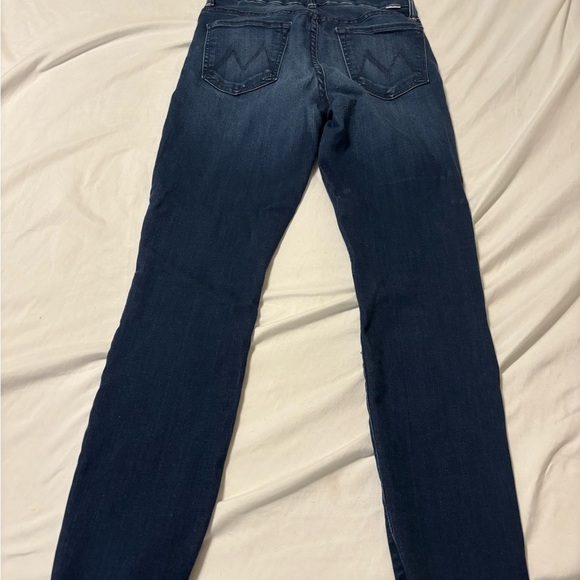 Mother, high waisted, looker ankle fray, Dark Blue Women's Jeans size 27 - Picture 7 of 11